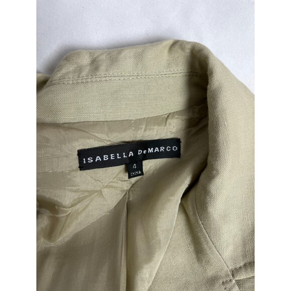 Isabella Demarco Linen Blend Blazer Jacket Size 4 Beige Career Office Business - Picture 5 of 9